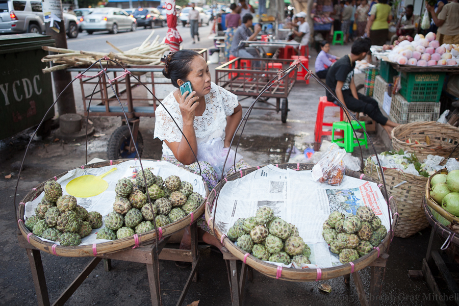 Yangon Market, Myanmar : 777 Steps to Nirvana, Myanmar : Deborah Gray Mitchell     Photographic Artist 