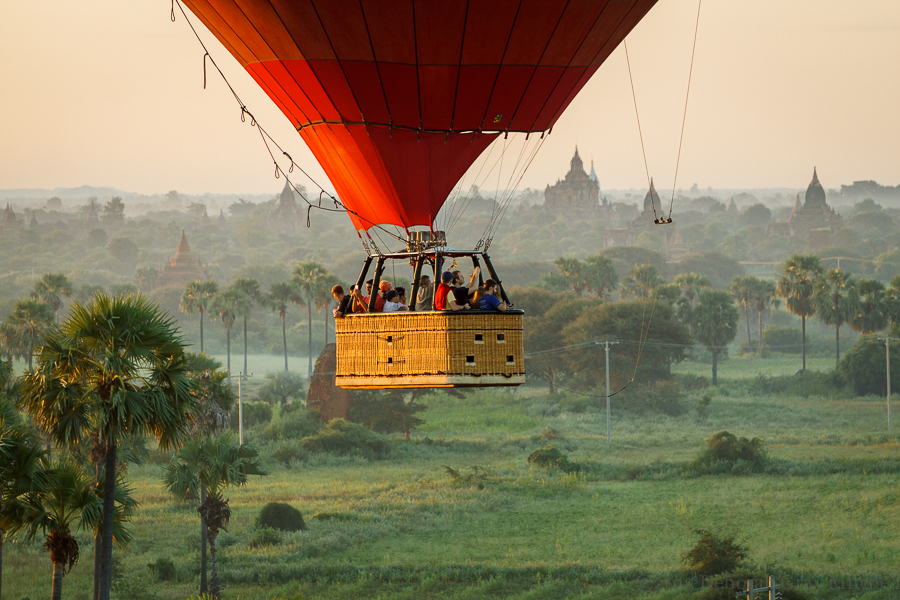 From our balloon to theirs, Balloons Over Began. : 777 Steps to Nirvana, Myanmar : Deborah Gray Mitchell     Photographic Artist 