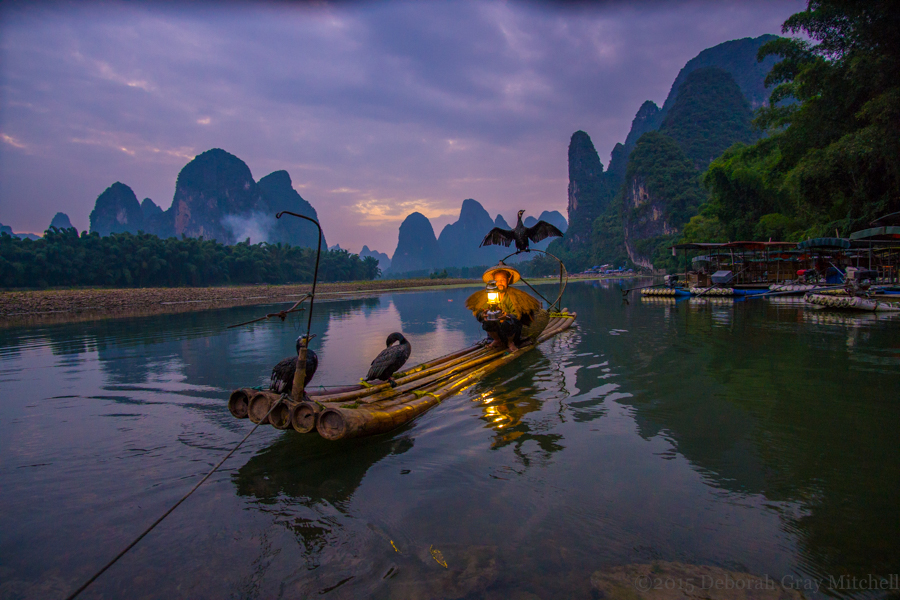 Yangshou Fisherman. ©2015 Deborah Gray Mitchell : China, 2015 : Deborah Gray Mitchell     Photographic Artist 